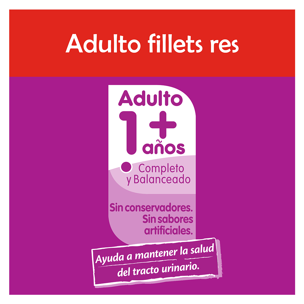 Whiskas® Alimento Húmedo para Gatos Res en Fillets - 3