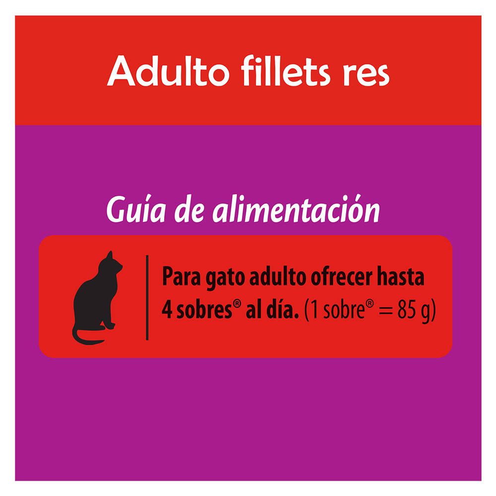 Whiskas® Alimento Húmedo para Gatos Res en Fillets - 4