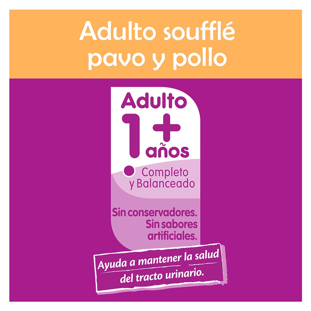Whiskas® Alimento Húmedo para Gatos Pavo y Pollo en Soufflé - 3