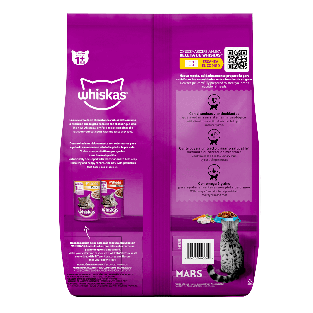 Whiskas® Alimento Seco para Gatos Pescado - 2