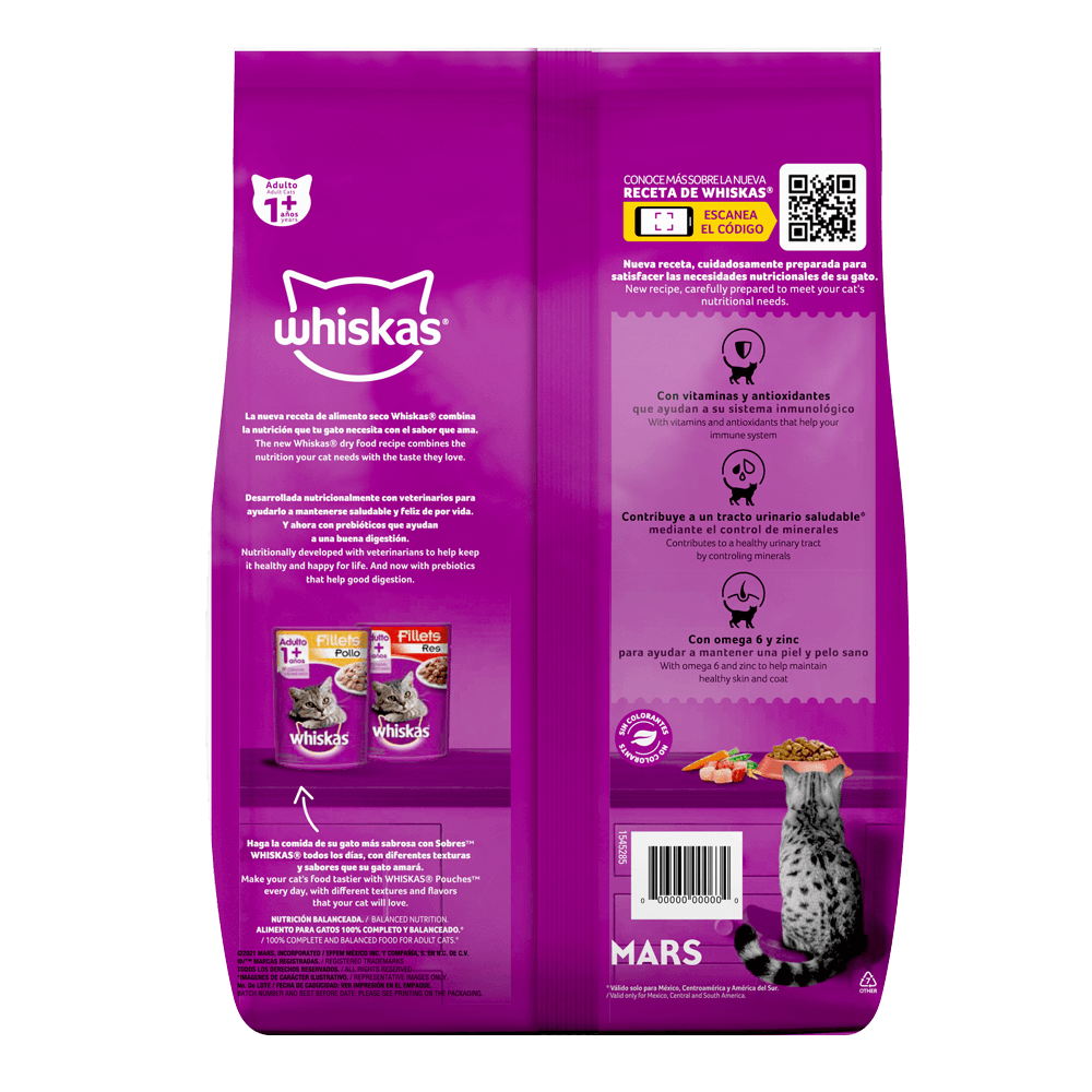 Whiskas® Alimento Seco para Gatos Mix de proteínas - 2