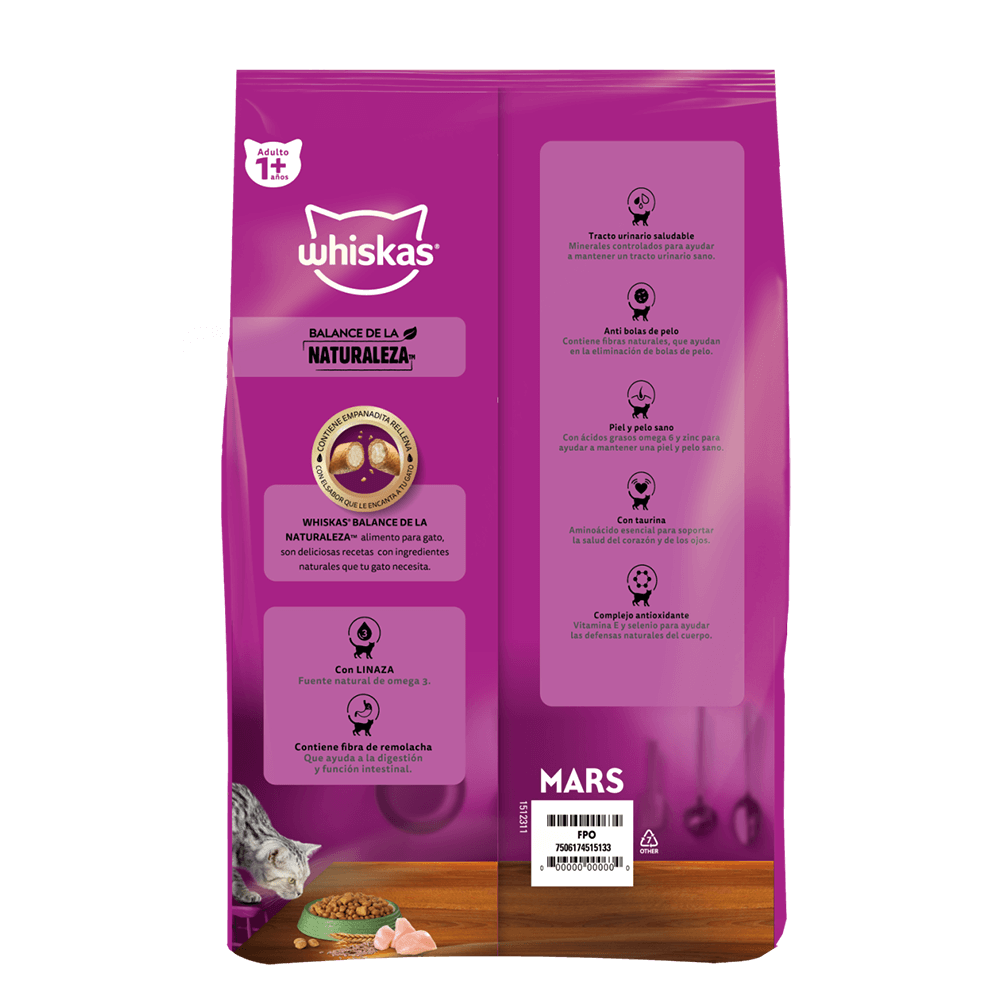 WHISKAS® Alimento Seco Para Gatos Adultos Balance de la Naturaleza Salmón - 2