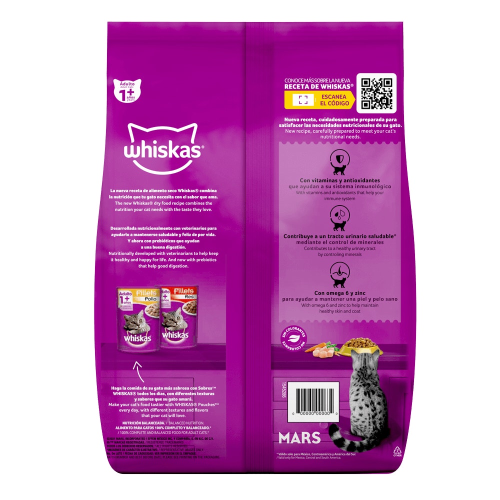 Whiskas® Alimento Seco para Gatos Pollo - 2