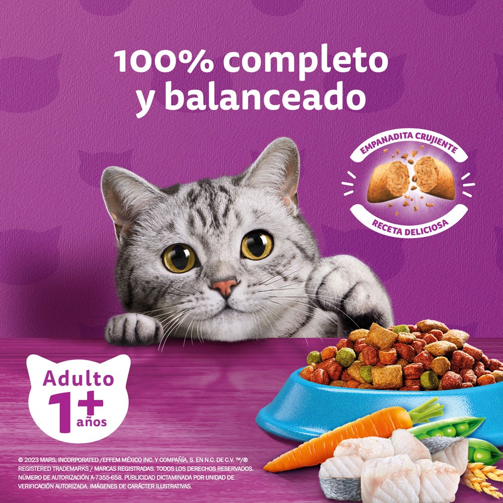 Whiskas® Alimento Seco para Gatos Pescado - 4