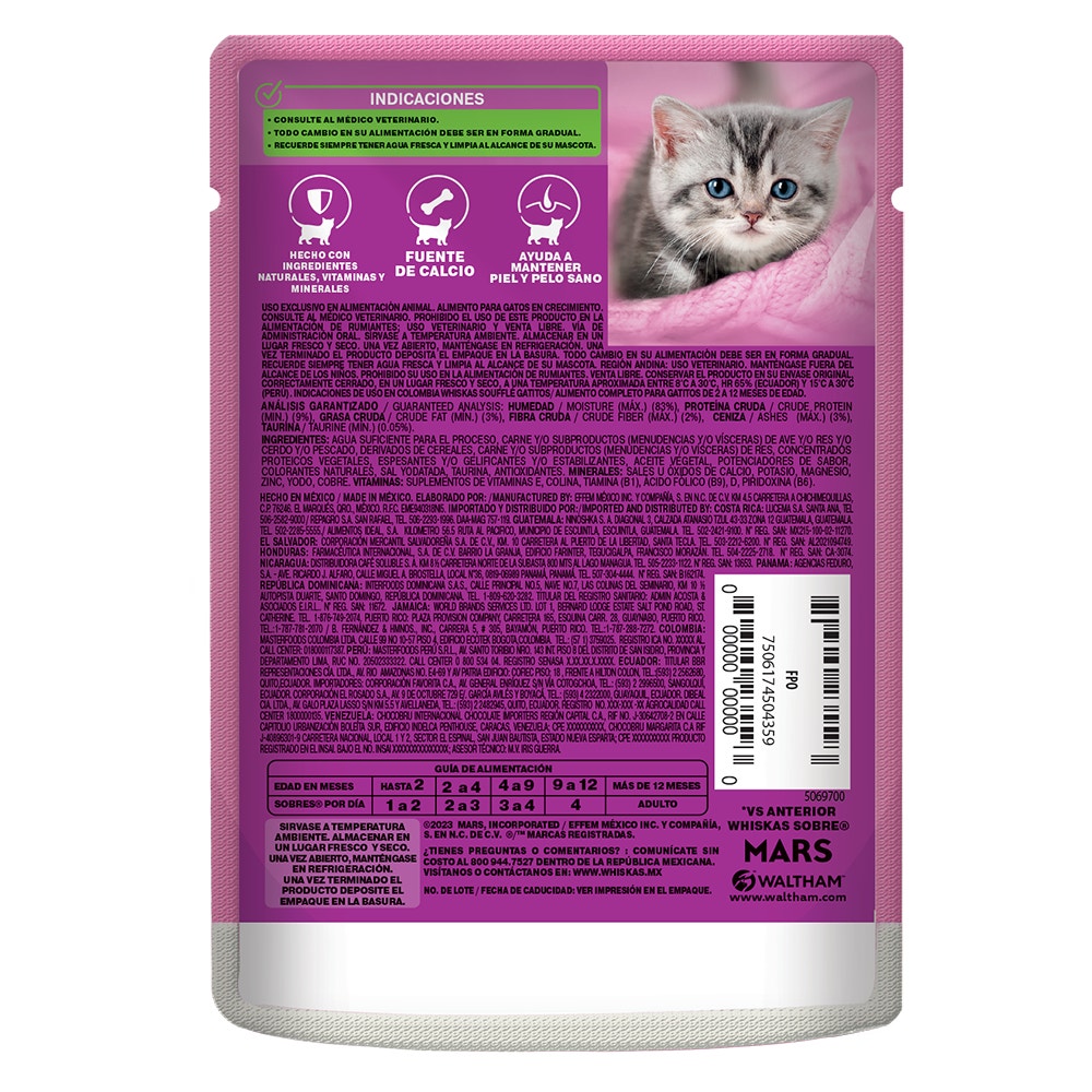 Whiskas® Alimento Húmedo para Gatitos Res en Fillets - 2