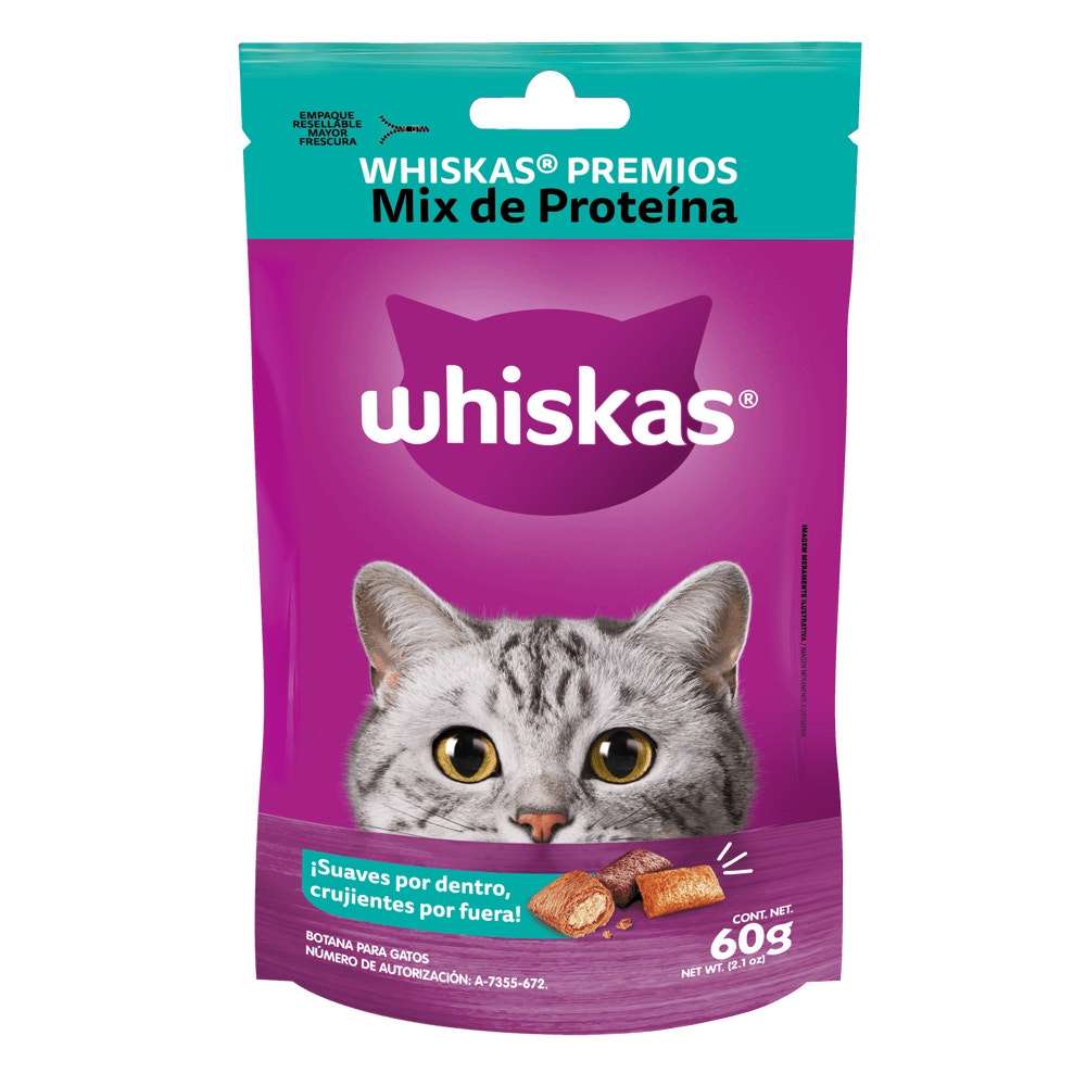 Whiskas® Premios para Gatos Mix de proteína - 1