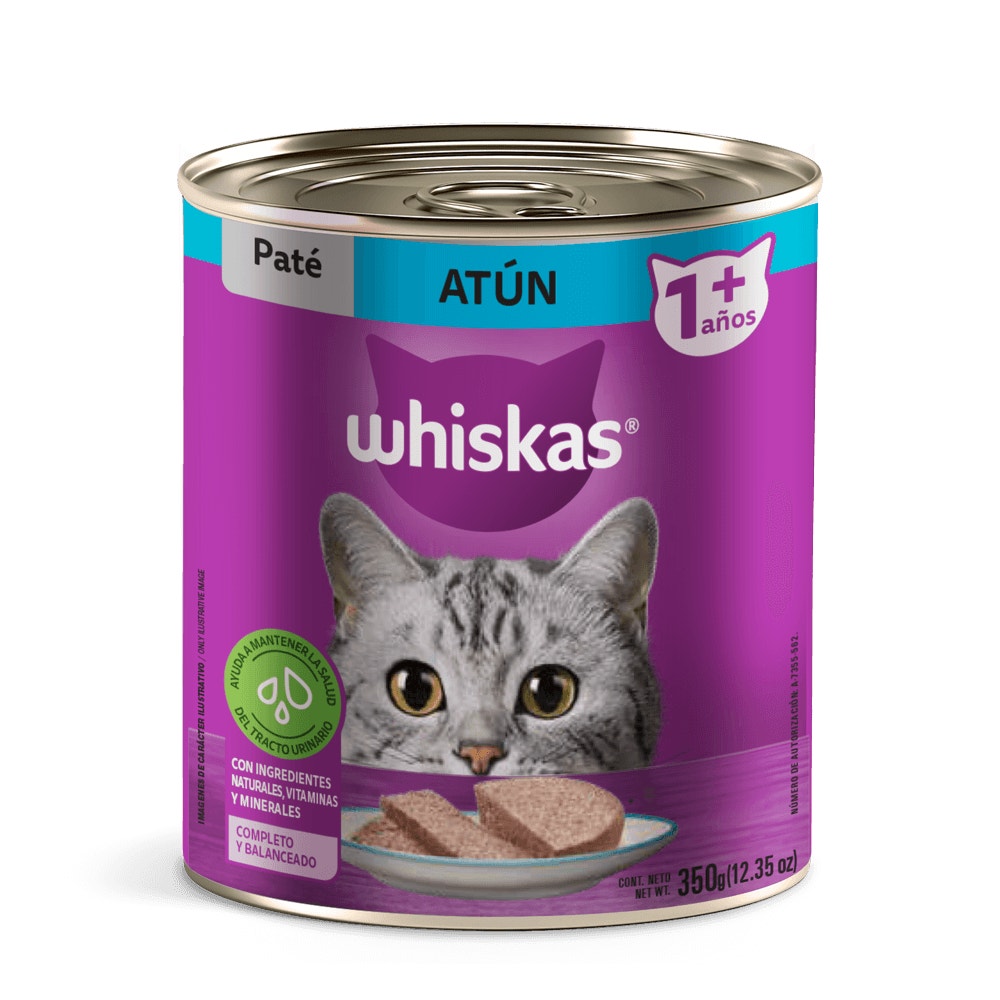 Whiskas® Alimento Húmedo para Gatos Atún Paté en Lata - 1