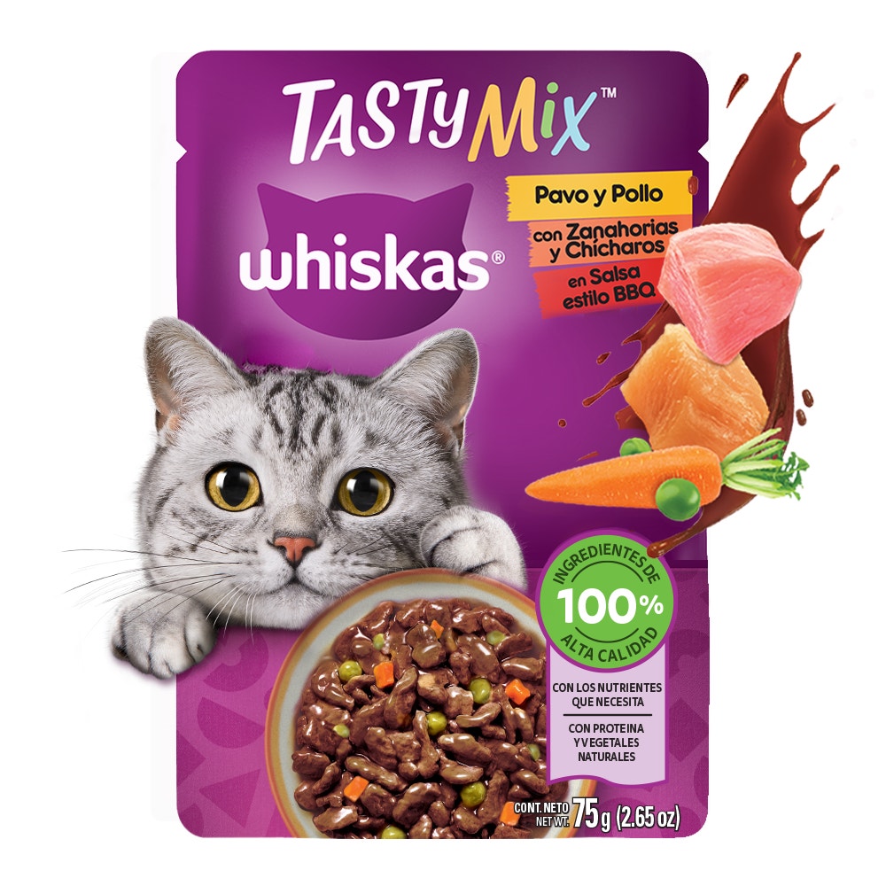 WHISKAS® Tasty Mix™ Pavo y Pollo - 1