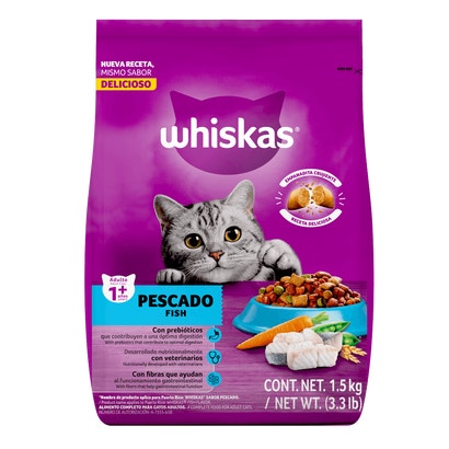 Whiskas® Alimento Seco para Gatos Pescado 