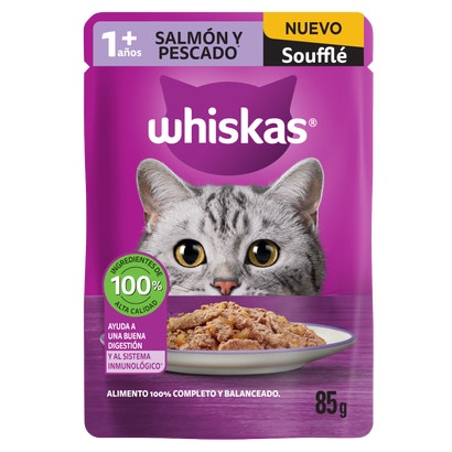 WHISKAS® Soufflé Salmón y Pescado