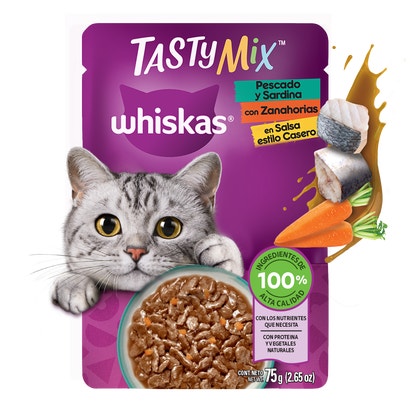 WHISKAS® Tasty Mix™ Pescado y Sardina