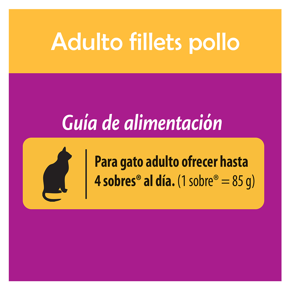 Whiskas® Alimento Húmedo para Gatos Pollo en Fillets - 4