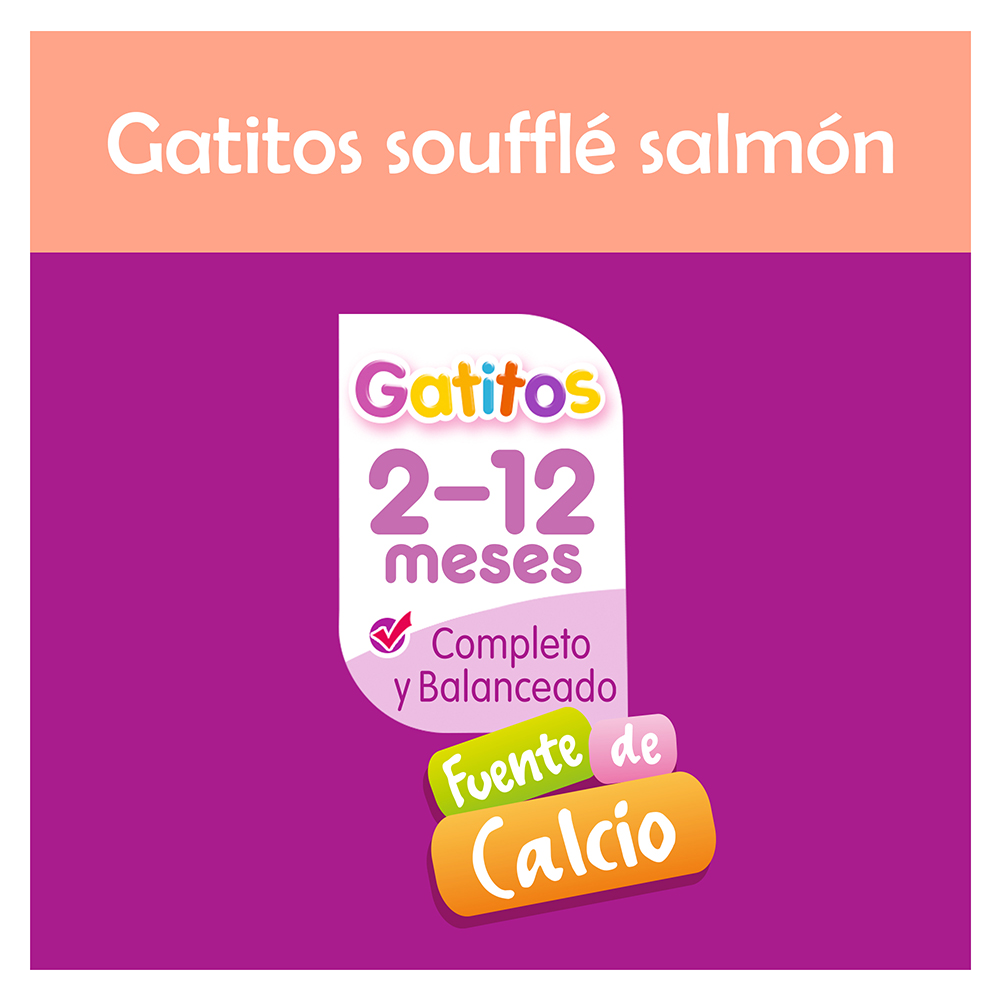 Whiskas® Alimento Húmedo para Gatitos Salmón en Soufflé - 3