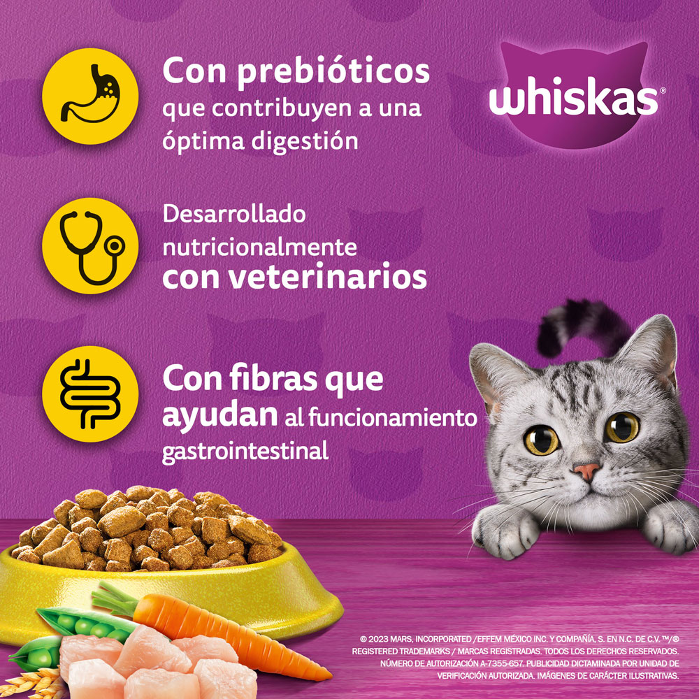 Whiskas® Alimento Seco para Gatos Pollo  - 3