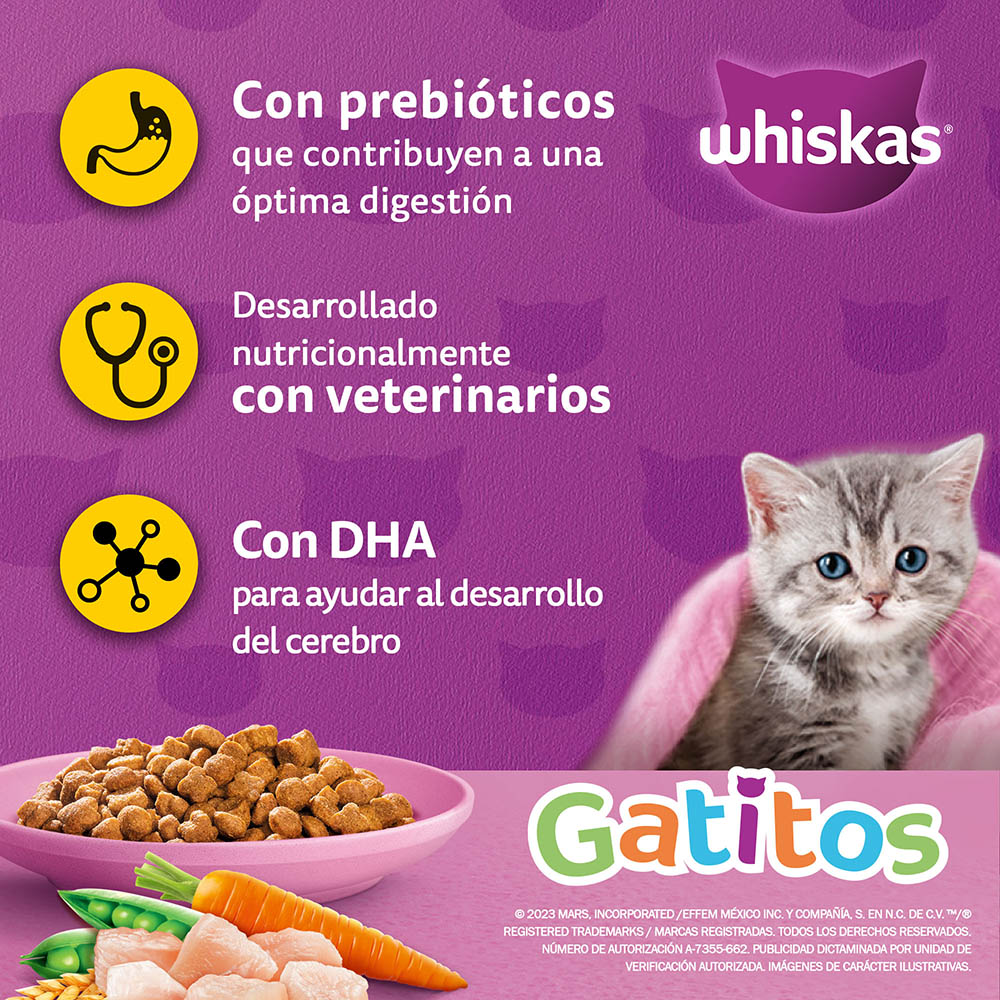 Whiskas® Alimento Seco para Gatitos Pollo  - 3