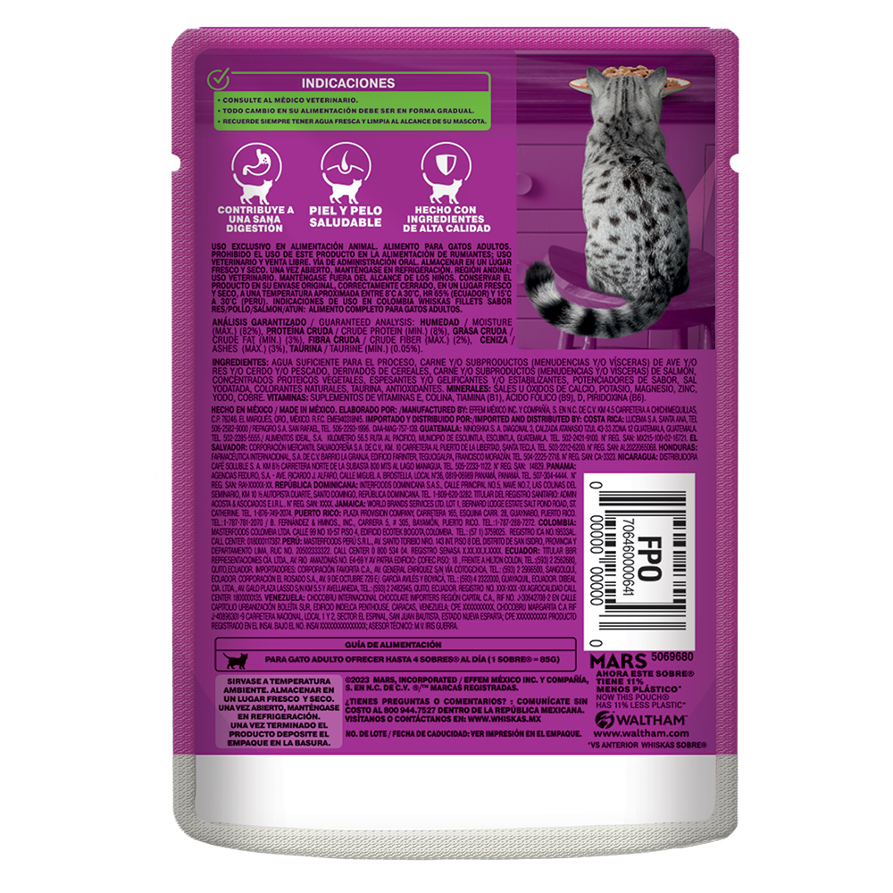 Whiskas® Alimento Húmedo para Gatos Salmón en Soufflé - 2