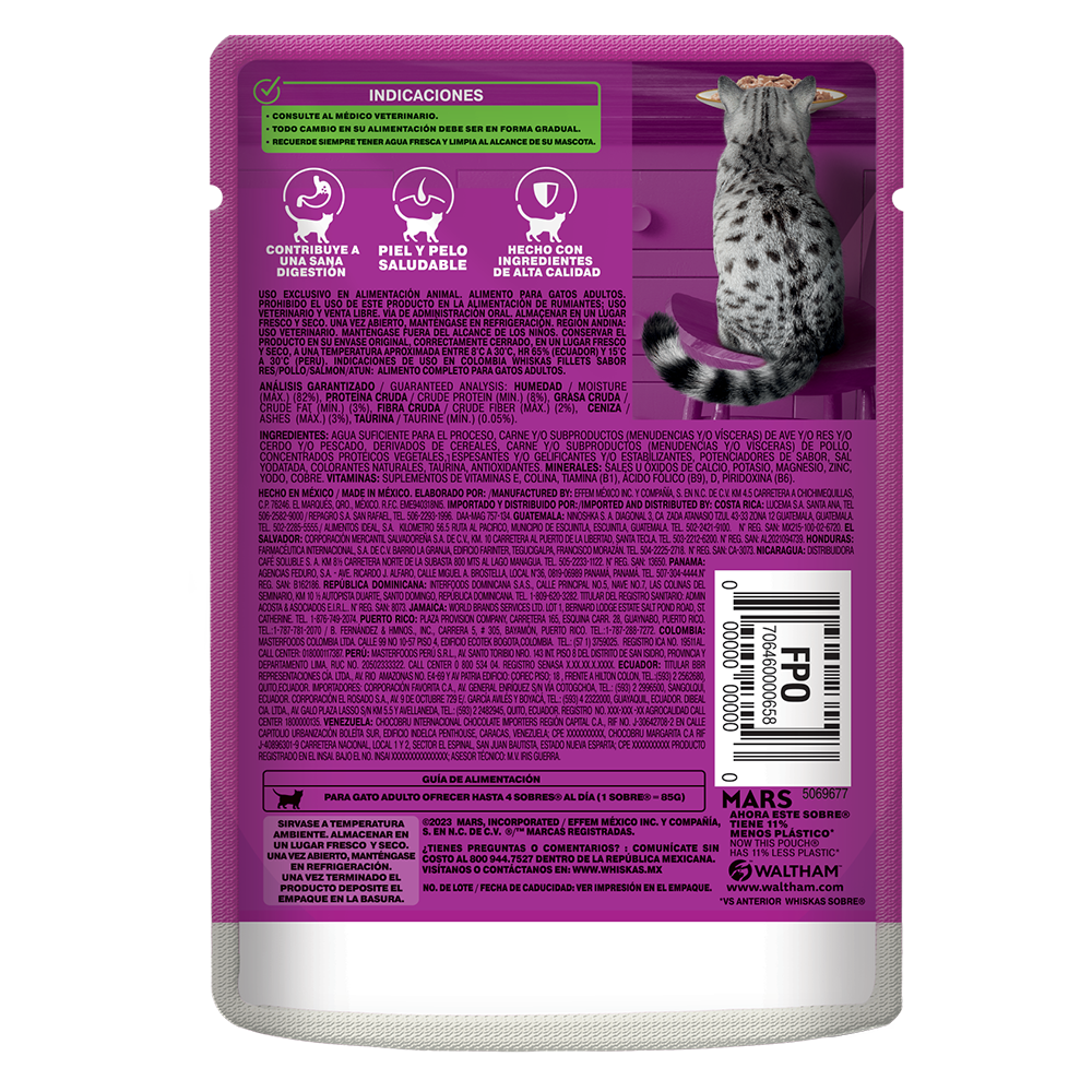 Whiskas® Alimento Húmedo para Gatos Pollo en Fillets - 2