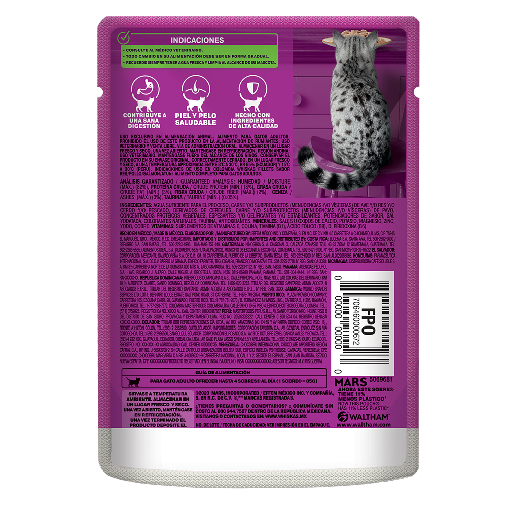 Whiskas® Alimento Húmedo para Gatos Pavo en Fillets - 2