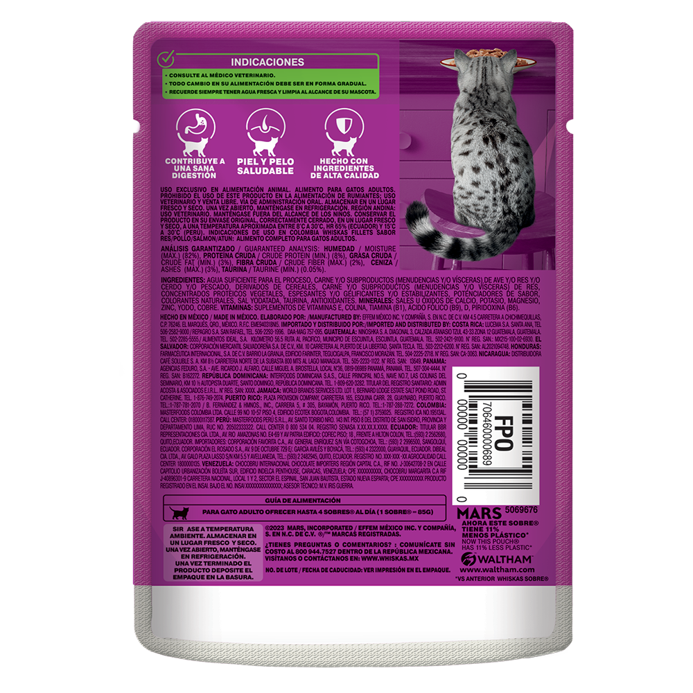 Whiskas® Alimento Húmedo para Gatos Res en Fillets - 2