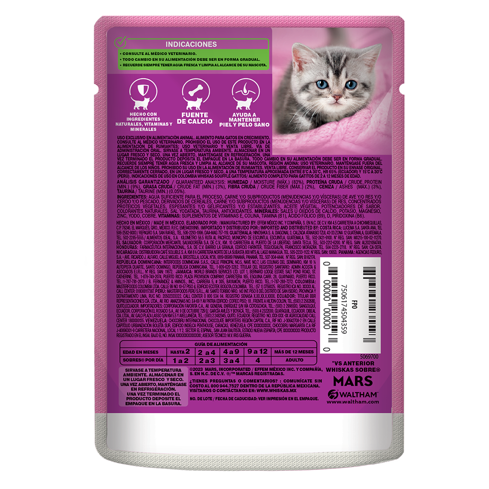 Whiskas® Alimento Húmedo para Gatitos Res en Fillets - 2