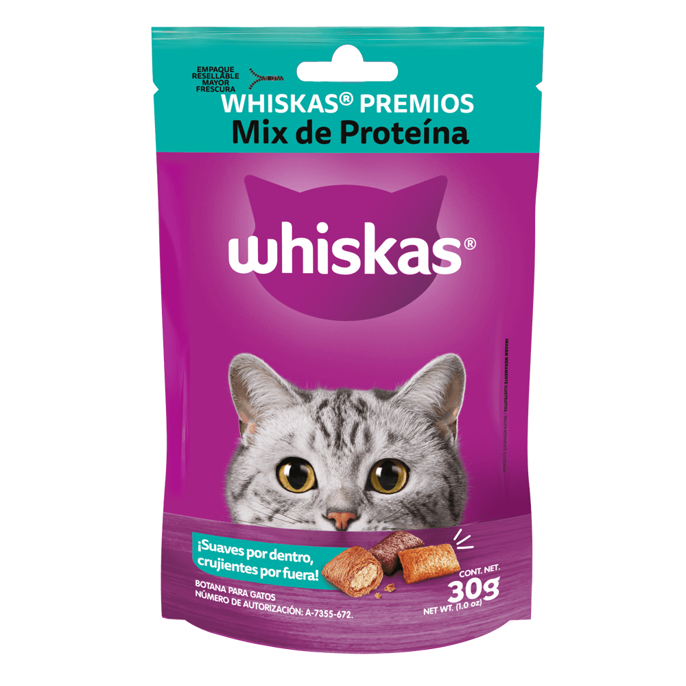 Whiskas® Premios para Gatos Mix de proteína