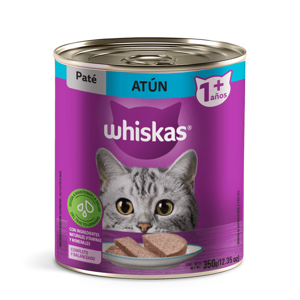 Whiskas® Alimento Húmedo para Gatos Atún Paté en Lata - 1