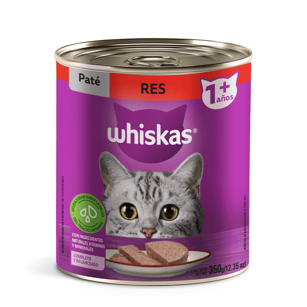 Whiskas® Alimento Húmedo para Gatos Res Paté en Lata - 1