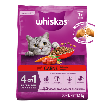 Beneficios Whiskas 4 en 1 para gatos adultos